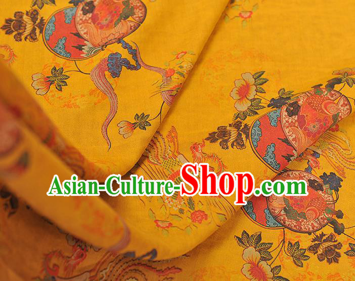 Chinese Classical Phoenix Peony Pattern Cloth Traditional Cheongsam Silk Fabric Red Gambiered Guangdong Gauze Chinese Classical Phoenix Peony Pattern Cloth Traditional Cheongsam Silk Fabric Red Gambiered Guangdong Gauze