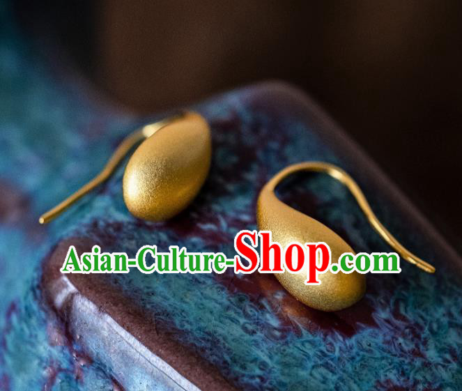China Ming Dynasty Empress Gilding Earrings Traditional Ancient Court Ear Jewelry China Ming Dynasty Empress Gilding Earrings Traditional Ancient Court Ear Jewelry