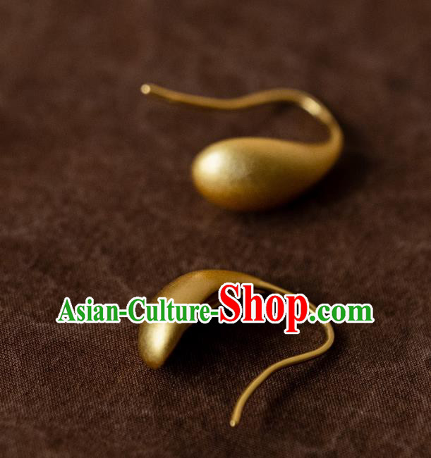 China Ming Dynasty Empress Gilding Earrings Traditional Ancient Court Ear Jewelry China Ming Dynasty Empress Gilding Earrings Traditional Ancient Court Ear Jewelry