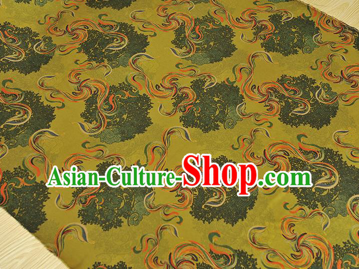 Chinese Classical Pattern Silk Material Cheongsam Green Gambiered Guangdong Gauze Traditional Satin Fabric Chinese Classical Pattern Silk Material Cheongsam Green Gambiered Guangdong Gauze Traditional Satin Fabric