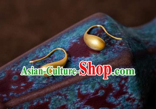 China Ming Dynasty Empress Gilding Earrings Traditional Ancient Court Ear Jewelry China Ming Dynasty Empress Gilding Earrings Traditional Ancient Court Ear Jewelry