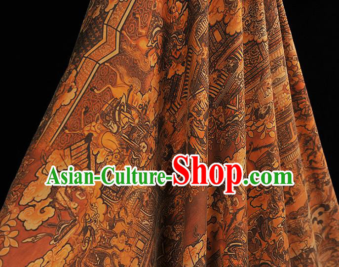 Chinese Classical Pattern Silk Material Traditional Cheongsam Gambiered Guangdong Gauze Fabric Chinese Classical Pattern Silk Material Traditional Cheongsam Gambiered Guangdong Gauze Fabric