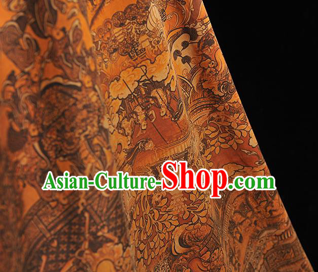 Chinese Classical Pattern Silk Material Traditional Cheongsam Gambiered Guangdong Gauze Fabric Chinese Classical Pattern Silk Material Traditional Cheongsam Gambiered Guangdong Gauze Fabric