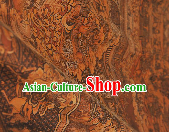 Chinese Classical Pattern Silk Material Traditional Cheongsam Gambiered Guangdong Gauze Fabric Chinese Classical Pattern Silk Material Traditional Cheongsam Gambiered Guangdong Gauze Fabric