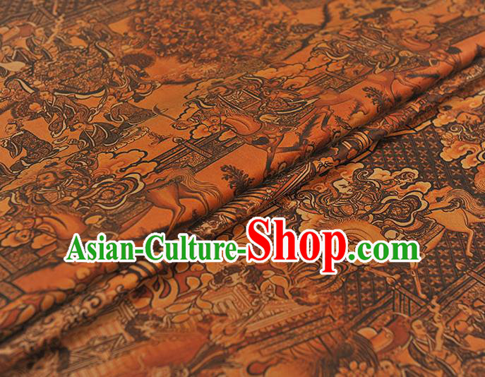 Chinese Classical Pattern Silk Material Traditional Cheongsam Gambiered Guangdong Gauze Fabric Chinese Classical Pattern Silk Material Traditional Cheongsam Gambiered Guangdong Gauze Fabric
