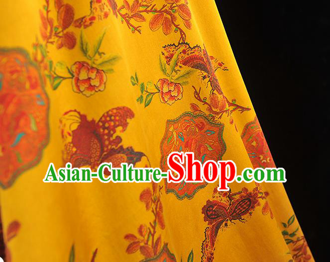 Chinese Traditional Cheongsam Satin Fabric Classical Butterfly Pattern Silk Material Chinese Traditional Cheongsam Satin Fabric Classical Butterfly Pattern Silk Material