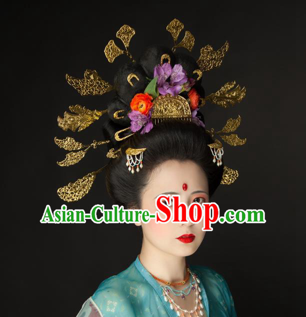 China Tang Dynasty Imperial Concubine Hairpins Ancient Court Woman Hair Accessories Complete Set China Tang Dynasty Imperial Concubine Hairpins Ancient Court Woman Hair Accessories Complete Set