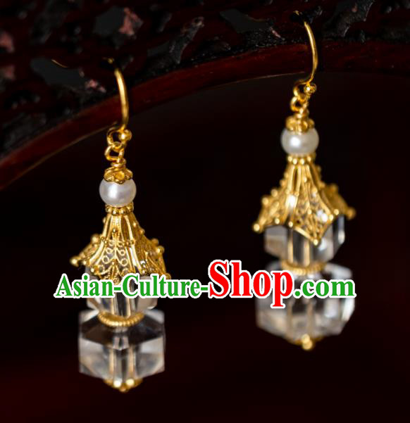 China Traditional Ming Dynasty Ear Jewelry Ancient Ming Dynasty Imperial Concubine Crystal Gourd Earrings China Traditional Ming Dynasty Ear Jewelry Ancient Ming Dynasty Imperial Concubine Crystal Gourd Earrings