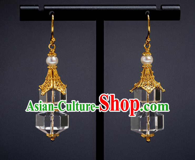 China Traditional Ming Dynasty Ear Jewelry Ancient Ming Dynasty Imperial Concubine Crystal Gourd Earrings China Traditional Ming Dynasty Ear Jewelry Ancient Ming Dynasty Imperial Concubine Crystal Gourd Earrings