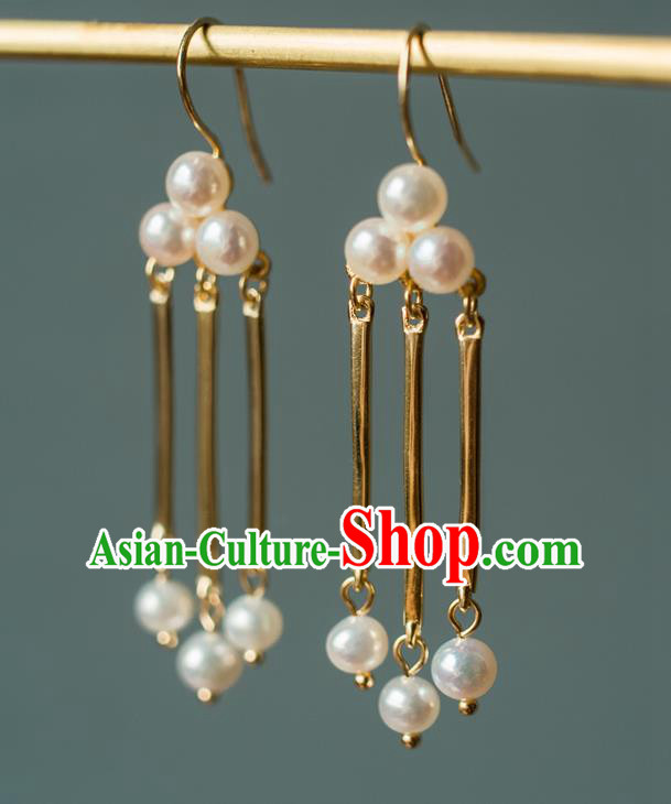 China Ancient Imperial Concubine Ear Jewelry Accessories Traditional Qing Dynasty Court Earrings China Ancient Imperial Concubine Ear Jewelry Accessories Traditional Qing Dynasty Court Earrings