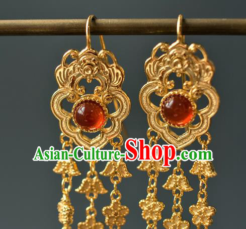 China Ancient Gilding Bat Ear Jewelry Accessories Traditional Qing Dynasty Princess Earrings China Ancient Gilding Bat Ear Jewelry Accessories Traditional Qing Dynasty Princess Earrings