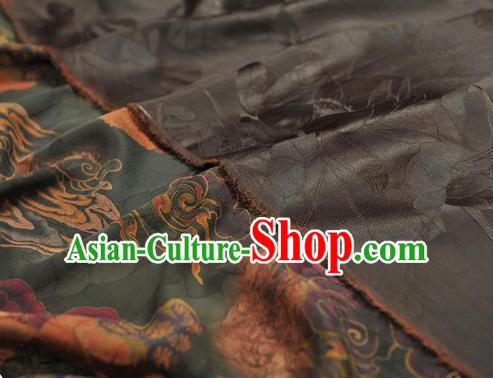Top Chinese Traditional Flowers Pattern Silk Drapery Cheongsam Fabric Atrovirens Gambiered Guangdong Gauze Top Chinese Traditional Flowers Pattern Silk Drapery Cheongsam Fabric Atrovirens Gambiered Guangdong Gauze