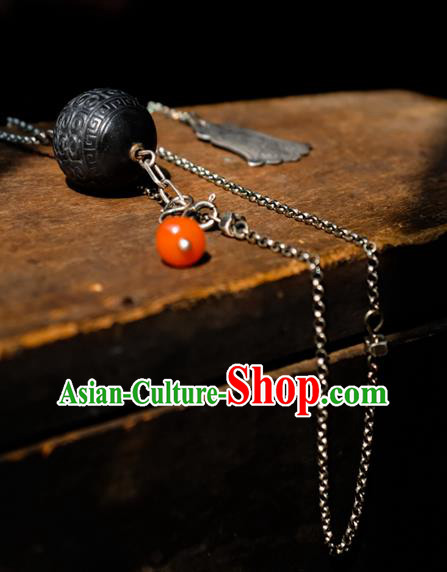 Handmade China National Women Silver Jewelry Accessories Traditional Red Agate Gourd Necklace Pendant Handmade China National Women Silver Jewelry Accessories Traditional Red Agate Gourd Necklace Pendant