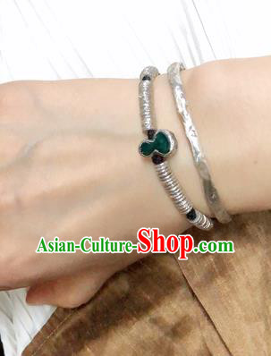 Chinese Traditional Jewelry Handmade Silver Bracelet Accessories