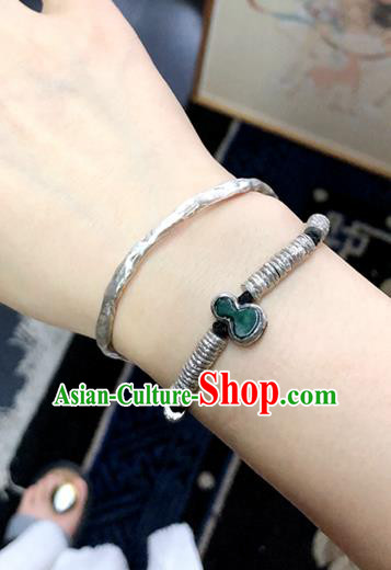 Chinese Traditional Jewelry Handmade Silver Bracelet Accessories