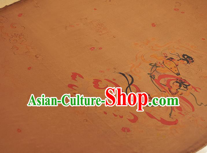 China Classical Gambiered Guangdong Gauze Cheongsam Cloth Traditional Lute Goddess Pattern Silk Fabric China Classical Gambiered Guangdong Gauze Cheongsam Cloth Traditional Lute Goddess Pattern Silk Fabric