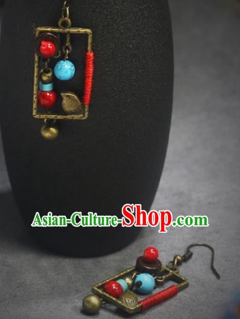 Handmade Chinese National Ear Accessories Traditional Earrings Handmade Chinese National Ear Accessories Traditional Earrings