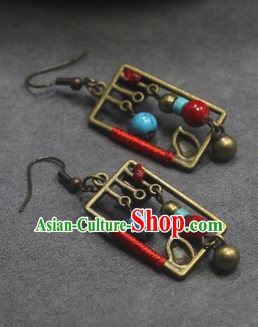Handmade Chinese National Ear Accessories Traditional Earrings Handmade Chinese National Ear Accessories Traditional Earrings