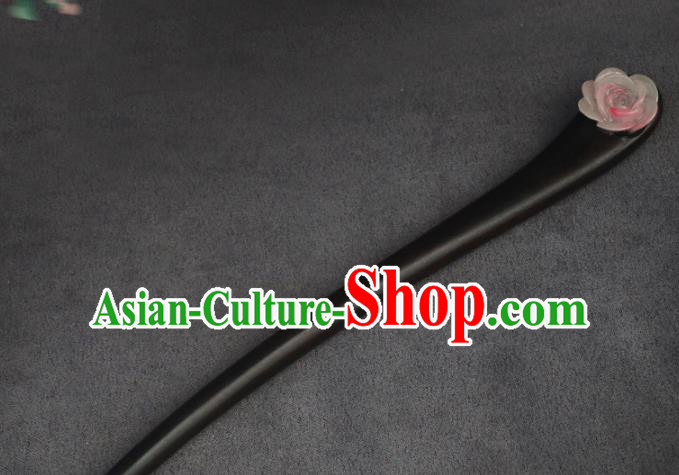 China Classical Ebony Hairpin Handmade Cheongsam Hair Accessories for Women China Classical Ebony Hairpin Handmade Cheongsam Hair Accessories for Women