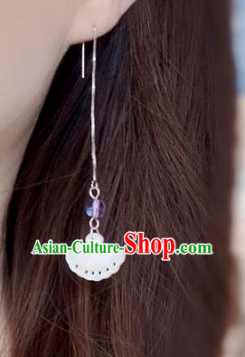 Handmade Chinese National Shell Fan Earrings Traditional Cheongsam Ear Accessories Handmade Chinese National Shell Fan Earrings Traditional Cheongsam Ear Accessories