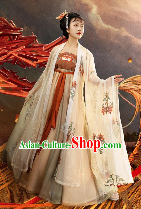 China Ancient Court Princess Hanfu Dress Traditional Tang Dynasty Palace Beauty Historical Clothing China Ancient Court Princess Hanfu Dress Traditional Tang Dynasty Palace Beauty Historical Clothing