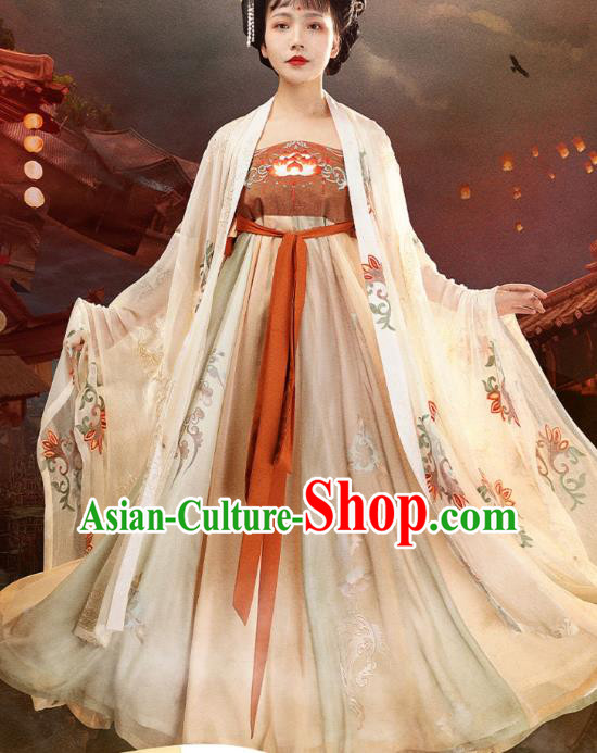 China Ancient Court Princess Hanfu Dress Traditional Tang Dynasty Palace Beauty Historical Clothing China Ancient Court Princess Hanfu Dress Traditional Tang Dynasty Palace Beauty Historical Clothing