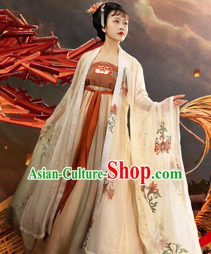 China Ancient Court Princess Hanfu Dress Traditional Tang Dynasty Palace Beauty Historical Clothing China Ancient Court Princess Hanfu Dress Traditional Tang Dynasty Palace Beauty Historical Clothing