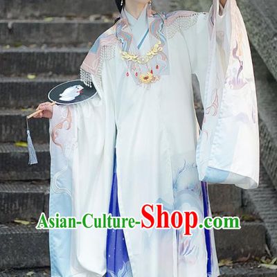 China Ancient Noble Countess Hanfu Dress Traditional Ming Dynasty Imperial Mistress Historical Clothing Full Set