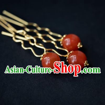 China Ancient Princess Little Hair Stick Hairpin Traditional Ming Dynasty Hair Accessories