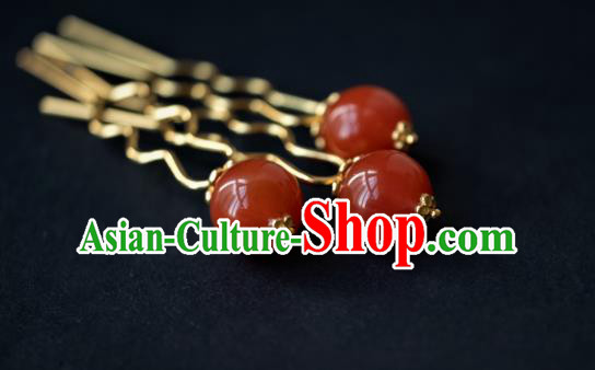 China Ancient Princess Little Hair Stick Hairpin Traditional Ming Dynasty Hair Accessories