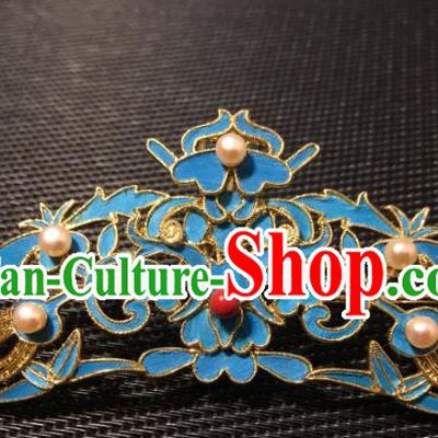 China Ancient Imperial Empress Hairpin Handmade Hair Accessories Traditional Ming Dynasty Palace Hair Crown