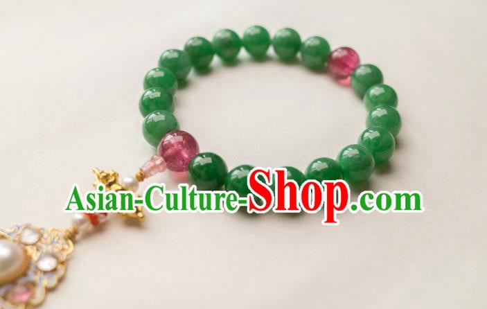 Chinese Traditional Qing Dynasty Court Jewelry Ancient Noble Lady Bracelet Jade Accessories Chinese Traditional Qing Dynasty Court Jewelry Ancient Noble Lady Bracelet Jade Accessories