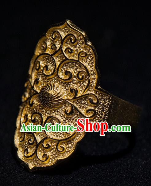 China Song Dynasty Jewelry Accessories Ancient Empress Golden Ring for Women China Song Dynasty Jewelry Accessories Ancient Empress Golden Ring for Women