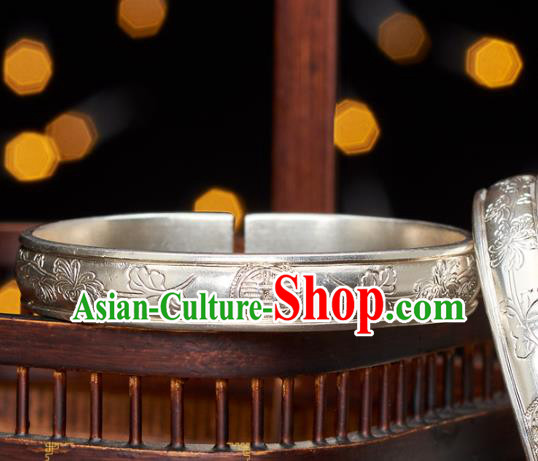 China Handmade Carving Silver Jewelry Accessories Wedding Bracelet China Handmade Carving Silver Jewelry Accessories Wedding Bracelet