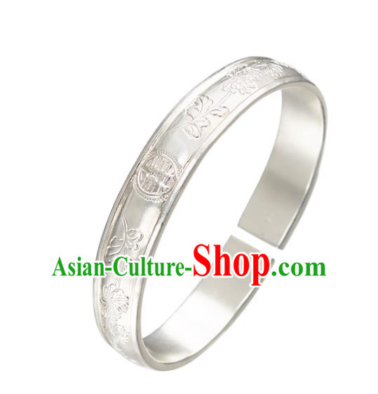 China Handmade Carving Silver Jewelry Accessories Wedding Bracelet China Handmade Carving Silver Jewelry Accessories Wedding Bracelet