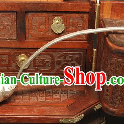 China Tang Dynasty Collectible Accessories Ancient Silver Spoon