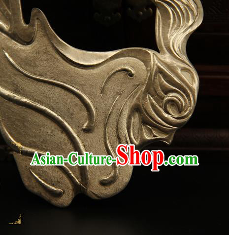 China Handmade Carving Silver Carving Mask Accessorie Ancient Swordsman Half Face Mack China Handmade Carving Silver Carving Mask Accessorie Ancient Swordsman Half Face Mack