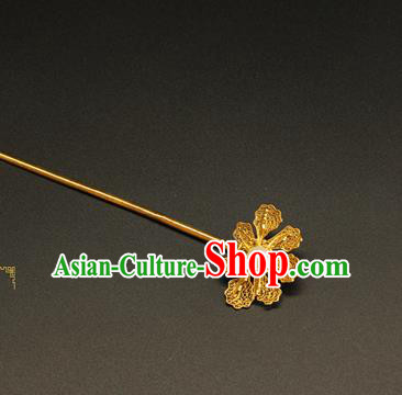 China Handmade Hair Accessories Ancient Ming Dynasty Empress Hairpin Traditional Gilding Hair Stick China Handmade Hair Accessories Ancient Ming Dynasty Empress Hairpin Traditional Gilding Hair Stick
