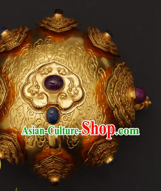 China Handmade Ming Dynasty Emperor Jewelry Accessorie Ancient Royal King Hairdo Crown China Handmade Ming Dynasty Emperor Jewelry Accessorie Ancient Royal King Hairdo Crown