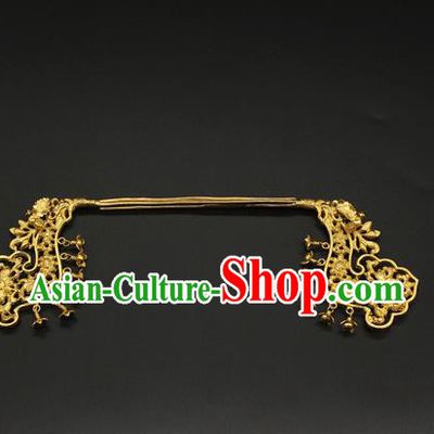 China Traditional Handmade Golden Hairpin Ancient Tang Dynasty Court Hair Accessories