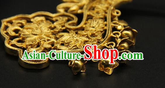 China Traditional Handmade Golden Hairpin Ancient Tang Dynasty Court Hair Accessories China Traditional Handmade Golden Hairpin Ancient Tang Dynasty Court Hair Accessories