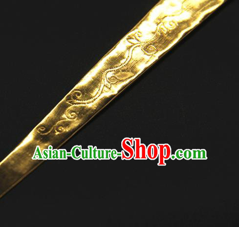 China Traditional Handmade Hairpin Golden Hair Stick Ancient Song Dynasty Court Hair Accessories China Traditional Handmade Hairpin Golden Hair Stick Ancient Song Dynasty Court Hair Accessories