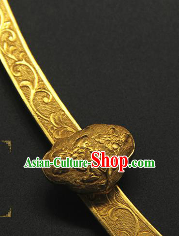 China Ancient Palace Lady Necklace Jewelry Handmade Ming Dynasty Princess Golden Necklet China Ancient Palace Lady Necklace Jewelry Handmade Ming Dynasty Princess Golden Necklet