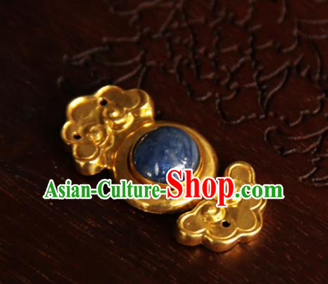 China Ming Dynasty Gilding Button Handmade Ancient Empress Costume Golden Buckle China Ming Dynasty Gilding Button Handmade Ancient Empress Costume Golden Buckle