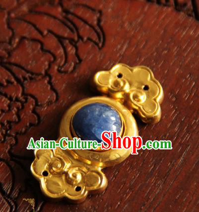 China Ming Dynasty Gilding Button Handmade Ancient Empress Costume Golden Buckle China Ming Dynasty Gilding Button Handmade Ancient Empress Costume Golden Buckle
