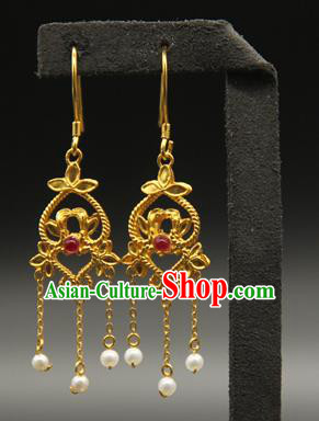 Handmade Chinese Traditional Song Dynasty Ear Jewelry Ancient Palace Tassel Earrings Accessories Handmade Chinese Traditional Song Dynasty Ear Jewelry Ancient Palace Tassel Earrings Accessories