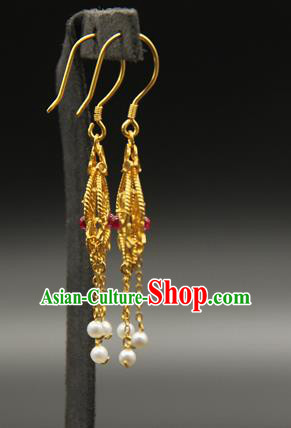 Handmade Chinese Traditional Song Dynasty Ear Jewelry Ancient Palace Tassel Earrings Accessories Handmade Chinese Traditional Song Dynasty Ear Jewelry Ancient Palace Tassel Earrings Accessories