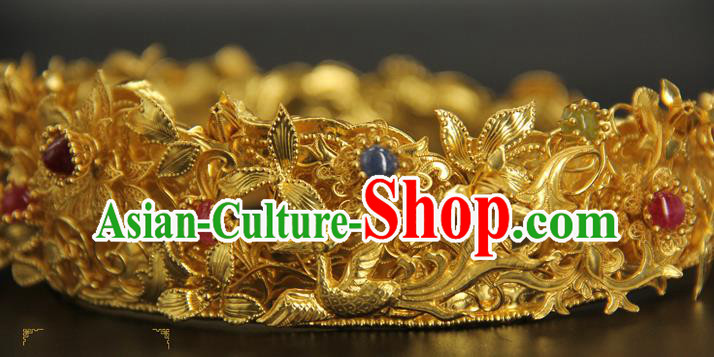 China Traditional Ming Dynasty Queen Hair Crown Handmade Ancient Empress Hairpin Hair Accessories China Traditional Ming Dynasty Queen Hair Crown Handmade Ancient Empress Hairpin Hair Accessories