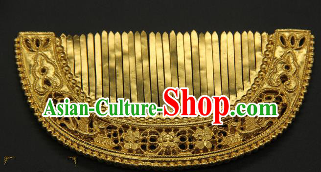 China Ancient Court Hair Comb Traditional Yuan Dynasty Hair Accessories Handmade Palace Hairpin China Ancient Court Hair Comb Traditional Yuan Dynasty Hair Accessories Handmade Palace Hairpin
