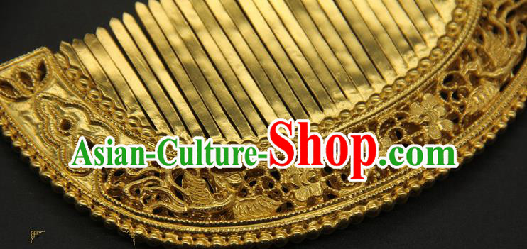 China Ancient Court Hair Comb Traditional Yuan Dynasty Hair Accessories Handmade Palace Hairpin China Ancient Court Hair Comb Traditional Yuan Dynasty Hair Accessories Handmade Palace Hairpin